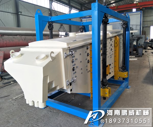 2040方形搖擺篩客戶篩分石英砂使用現場